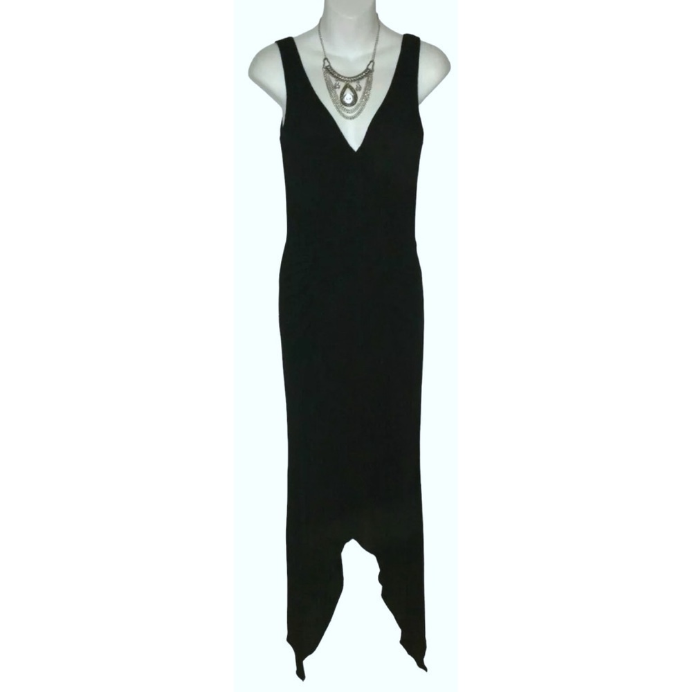 David Meister Dress Handkerchief Black Stevie Nicks Goth Witchy ALT Whimsygoth - Picture 10 of 11